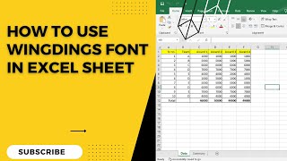 How To Use Wingdings Font In Excel Sheet [upl. by Negriv455]