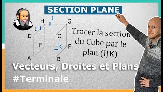 Tracer une SECTION PLANE dans lEspace  Exercice Corrigé  Terminale [upl. by Quennie]