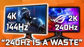 Is 240Hz a Waste  144Hz vs 240Hz Monitors [upl. by Ambur]