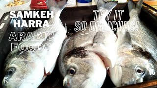 How to make Samkeh Harra Fish  Arabic Foods  Elizabeth Abrahan [upl. by Arries]