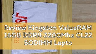 Review Kingston ValueRAM 16GB DDR4 3200Mhz CL22 SODIMM Laptop Memory KVR32S22S816 [upl. by Garibald933]