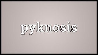 Pyknosis Meaning [upl. by Yllil802]