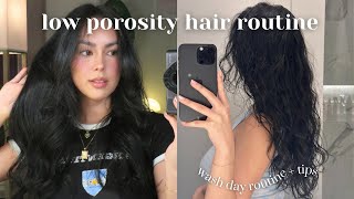 your hair doesnt suck you just have low porosity hair NATURAL WAVY  BLOWOUT ROUTINE [upl. by Nady]