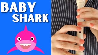 Baby shark song tutorial by recorder [upl. by Particia280]