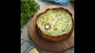 Cheesy Herb Quiche With A Potato Crust  cake like cheese potato  healthy dinner recipes for weight [upl. by Narat]