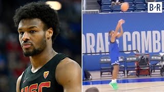 Bronny James Makes 12 Straight Threes During Shooting Drill at NBA Draft Combine [upl. by Gnilyam]