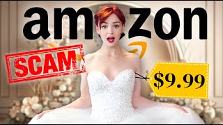 Trying On AMAZON Wedding Dresses [upl. by Ira]