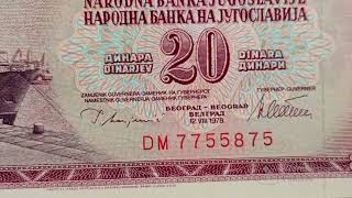 20 Dinares Yugoslavia [upl. by Tnerb]