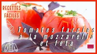 Recette de tomates farcies à la mozzarella et feta [upl. by Hairom311]