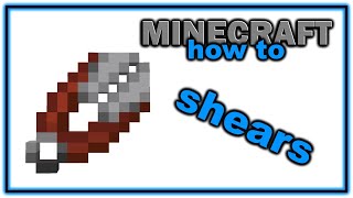 How to Craft Shears on Minecraft 2024 [upl. by Mihe813]