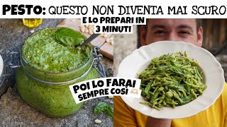 RICETTA DEL PESTO ALLA GENOVESE CHE NON DIVENTA MAI SCURO ideale anche da congelareDavide Zambelli [upl. by Noswad]