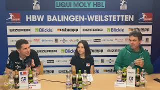 Pressekonferenz zum Spiel HBW BalingenWeilstetten vs Frisch Auf Göppingen [upl. by Ulick]