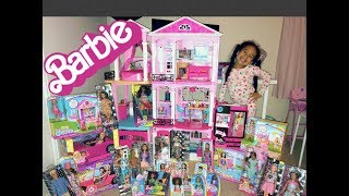 UNBOXING Barbies Barbie Dream House TOUR Play WITH BARBIE Chelsea amp Friends [upl. by Attelocin]