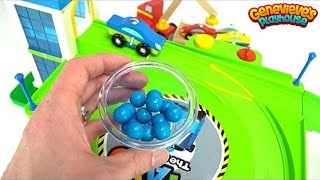 Learn Colors and Counting with Wooden Cars and Surprise Toys [upl. by Inahc]