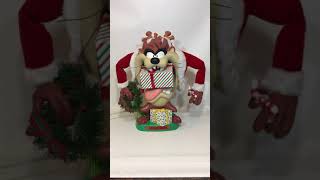 Vintage Looney Tunes Tasmanian Devil Christmas Animated Figure [upl. by Niela780]