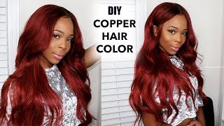 Easy Copper Hair and How I Dye My Frontal \ SuperNovaHair [upl. by Sydney]