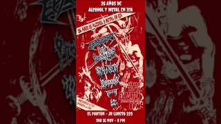 ¡1611 26 AÑOS DEL ALCOHOL Y METAL EN ICA Epilepsia Rito Profanatorio Tenebrion Dämonik peru🇵🇪 [upl. by Murial714]