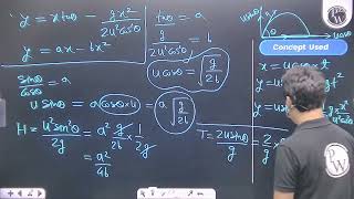 A particle is projected from level ground Assuming projection point as origin \x\axis along [upl. by Sivle140]