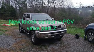 how to change a knock sensor on a 2000 Nissan Frontier 33l v6 part 2 [upl. by Hsejar]