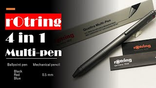 rOtring 4in1 Multipen Mechanical pencil Ballpoint pen short a21 [upl. by Reel]