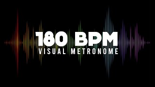 180 BPM Metronome Visual Metronome  Click Track [upl. by Nissa]