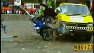 Motorcycle crash test  motorcycle crash dummies [upl. by Annayak]