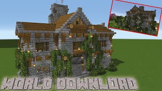 Custom Villager House in Minecraft 117  World Download and Schematic  Armourer 2021 [upl. by Nordine]