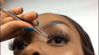 HOW TO Apply False Eyelashes for Beginners [upl. by Nnayhs]