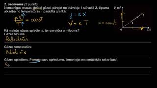 Fizikas eksāmens 12klasēm 2012  2daļa  2uzdevums  Ideāla gāze [upl. by Nerine210]