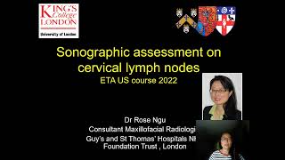 Sonographic assessment of cervical lymph nodes  ETA Ultrasound Course [upl. by Halihs]