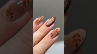 🍂☕️ fall forest aura 🍁 nails nailart naildesign nailpolish [upl. by Gonnella]