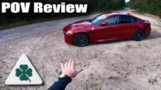 Alfa Romeo Giulia QV Quadrifoglio Review POV Test Drive [upl. by Bren609]