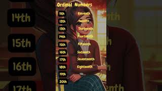 Ordinals ordinalnumbers learnenglish shorts [upl. by Merrel850]