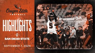 Oregon State Football Highlights 9724 vs San Diego State [upl. by Esta459]