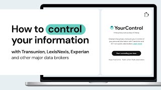 How to control your information with Transunion LexisNexis Experian and other major data brokers [upl. by Hgielyak]