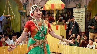 Hema Malini performs at Sri Radha Raman Temple in Vrindavan during jhulan utsav [upl. by Newg]