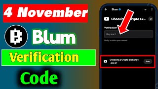 Choosing a Crypto Exchange Video Code  Blum Today Verification Keyword Choosing a Crypto Exchange [upl. by Mathias]