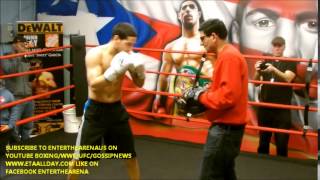 DANNY GARCIA INTENSE BARBARIC TRAINING FOR LAMONT PETERSON PBC ON NBC 41115 [upl. by Gentry369]