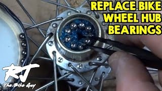 How To Replace Bike Wheel Hub Bearings [upl. by Ateikan]