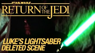 Star Wars VI Return of the Jedi Deleted Scene Lukes Lightsaber [upl. by Inattyrb]