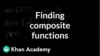 Creating new function from composition  Functions and their graphs  Algebra II  Khan Academy [upl. by Orgalim]