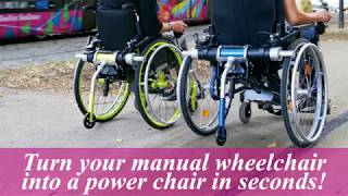 Turn your manual wheelchair into a powerchair in seconds with Light Drive [upl. by Cairns920]