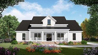 Farmhouse House Plan 59995 at FamilyHomePlanscom [upl. by Roper]