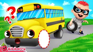 School Bus Lost Wheel Song 🚃 Where Is My Wheel And More Bibiberry Nursery Rhymes amp Kids Songs [upl. by Ihcekn]