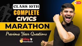 Complete Civics Previous Year Questions Class 10 2024  Marathon Session With MIQs amp PYQs [upl. by Ludlew136]