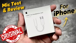 Apple USBC to 35 mm Headphone Jack Adapter Review  Mic Test in iPhone 15 amp 16  Type C Adapter [upl. by Connelley]