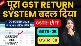 All GST Return System is changes in GST from 1 October 2024 New Invoice Management System IMS [upl. by Hsima]