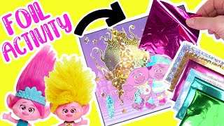 Trolls Band Together Movie DIY Foil Art Paper Doll Fashions with Poppy and Viva Dolls [upl. by Sharla]