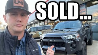 This is what REGRET looks like… Selling my 2024 Toyota 4Runner TRD Pro [upl. by Nonnarb]