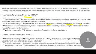 Dynatrace observability tool [upl. by Ayanaj551]